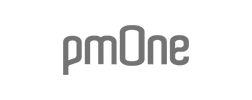 Logo pmOne AG Stilisierter Schriftzug der pmOne AG für IT und Business Intelligence.