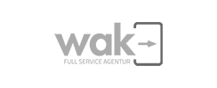 Logo WAK Full-Service Logo der WAK Full-Service Agentur GmbH für Marketing und Kommunikation.