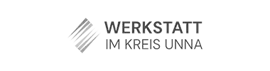 Logo Werkstatt im Kreis Unna Logo und Schriftzug des Sozialunternehmens Werkstatt im Kreis Unna GmbH.